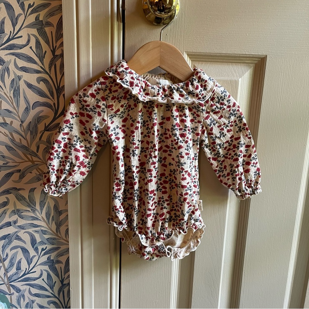 konges sløjd floral baby one piece, 6m